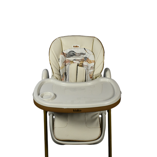 [6824] Kidilo Convertible Baby Feeding Chair - Soft Cushion & Removable Meal Tray - Khaki
