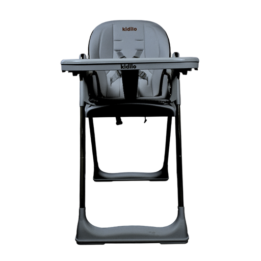 [6844] Kidilo Convertible Baby High Chair with Padded Seat, Adjustable Height - Grey