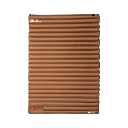 [7086] Mobi Garden 9cm Camping Air Mattress - Single or Double Inflatable Pad - Brown - Double