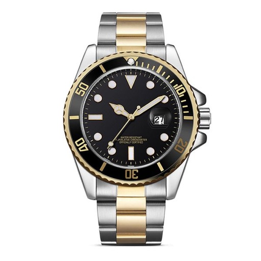 [7437] Amovan Men's 43mm Multifunction Sport Watch Quartz Stainless Steel Design - Black Face