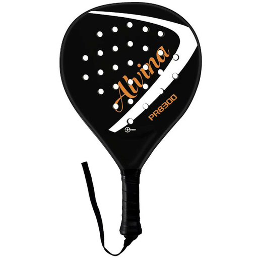 [7456] Alvina ABS Paddle Racket Lightweight Durable Training & Recreational Play - Black, White 