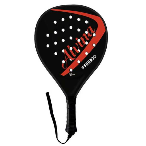 [7457] Alvina ABS Paddle Racket Lightweight Durable Training & Recreational Play - Black, Red