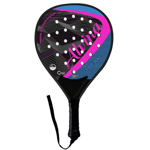 [7458] Alvina ABS Paddle Racket Lightweight Durable Training & Recreational Play - Black, Pink